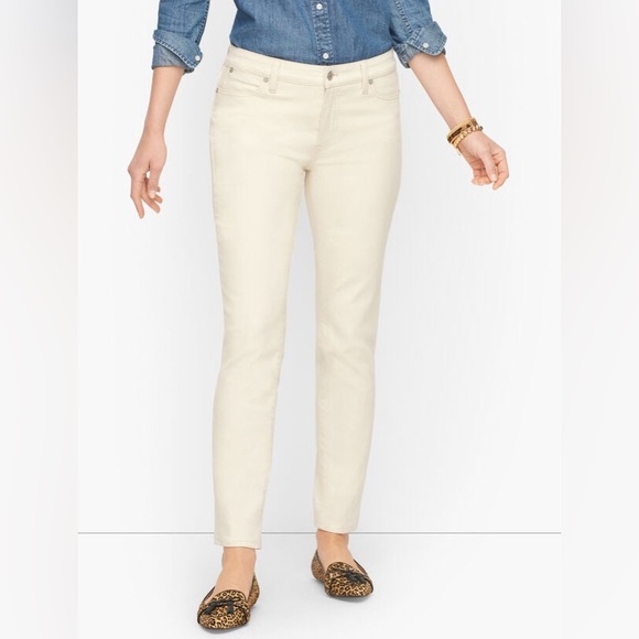 Talbots Denim - Talbots NEW Women's Flawless Slim Ankle Jeans Pants Cream Size 16